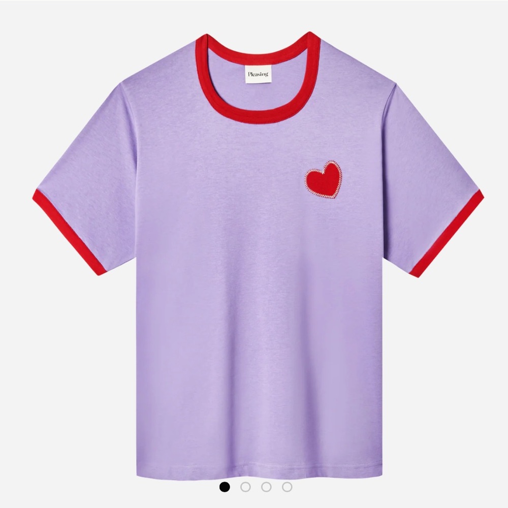 NWOT Harry Styles Pleasing | Loves you Ringer Tee in violet cherry. (Sold out)